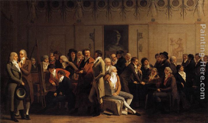 Meeting of Artists in Isabey's Studio painting - Louis-Leopold Boilly Meeting of Artists in Isabey's Studio art painting